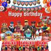 Roblox Birthday Theme Decorations Notepad Backdrop Baby Shower Supply Party Poster Cake Topper Balloon Banner Plates Cups for Round Sensory Durable