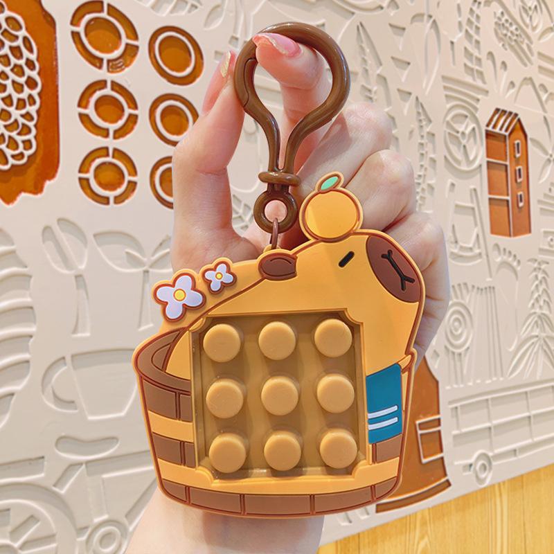 

Брелок-подвеска Capybara Squeeze Игрушки для снятия стресса Capybara Подвесной брелок для ключей с рисунком школьного ранца