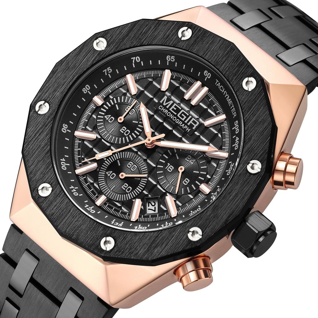 MEGIR Luxury Men Sports Watches Chronograph Fashion Quartz Wristwatch Men's Casual Business Date Clock Relogio Masculino 2213