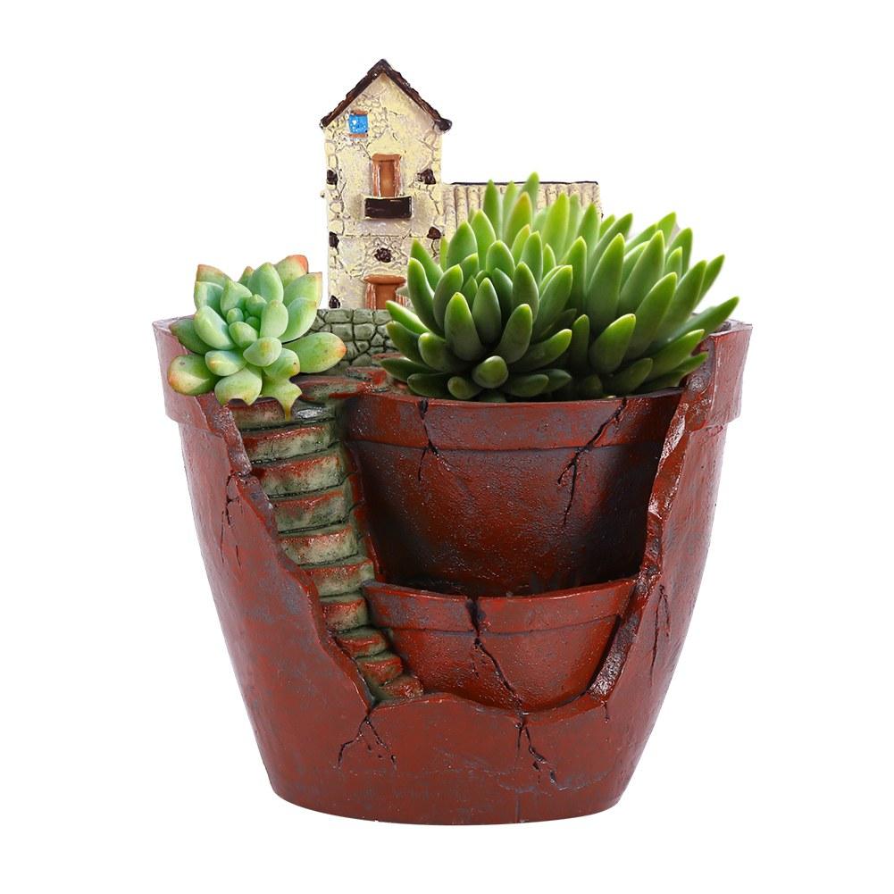 Resin    Pot,   and Delicate   Plant Plant  for Home and  ,   Decor, Made of High Quality Mat ial
