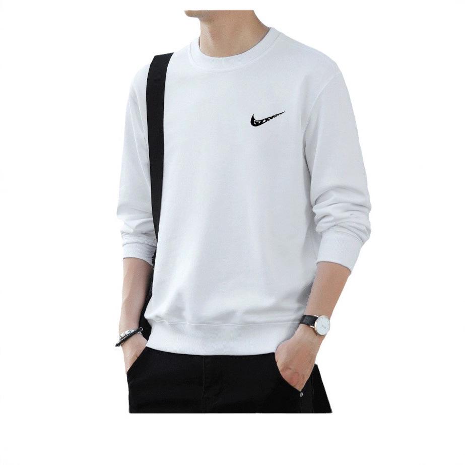 Herren Frühling 2025 Langarm Frottee Strick Sweatshirt Pullover