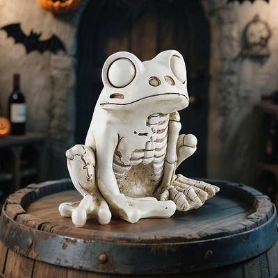 Décorations d'Halloween Grenouille Crâne
