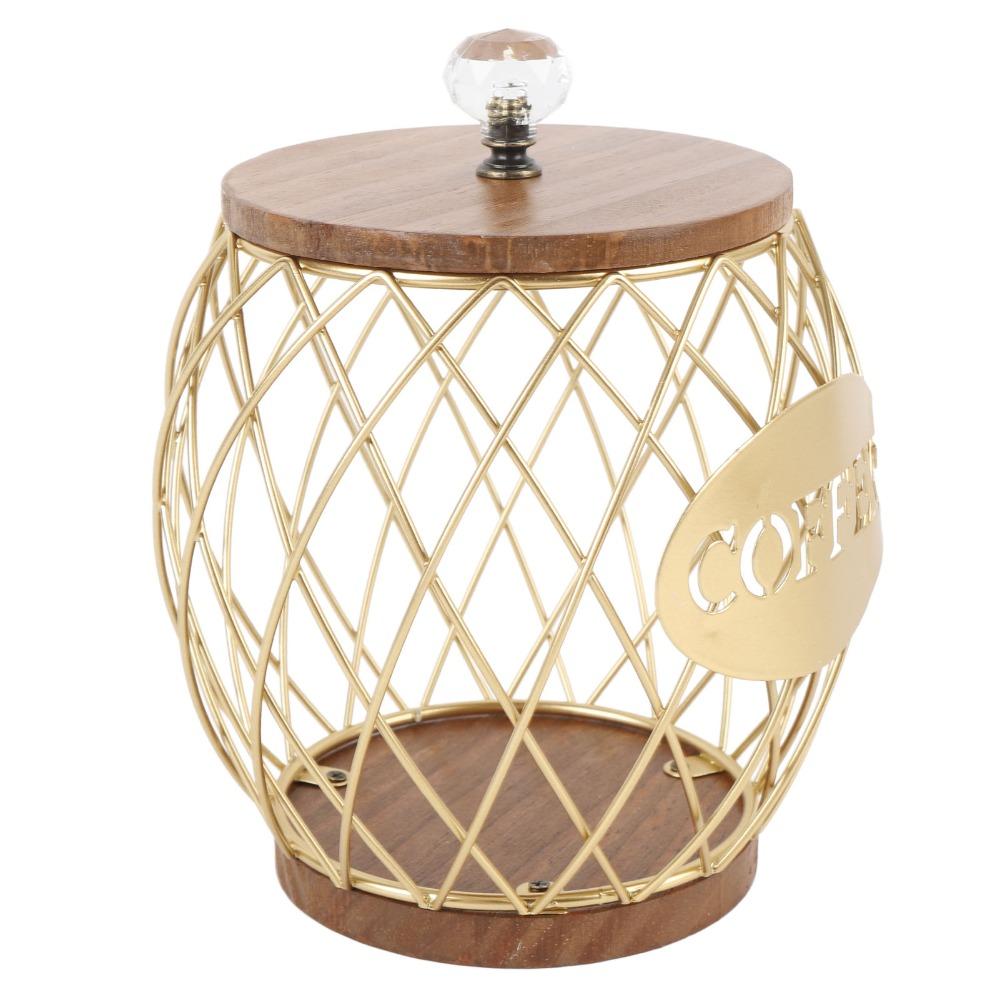 Wooden Base Coffee Pod Storage Fruit Shaped Coffee Pod Rack Coffee Capsule Holder Coffee Station