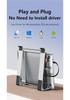 Aluminum Alloy Laptop Docking Station Stand with Heat Dissipation - 7-in-1 Computer Holder.