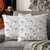 1Pcs Halloween Imp Pillow Pillowcase Christmas Pvc Three-Dimensional Imp Embroidered Black And White Holiday Cushion Pillowcase