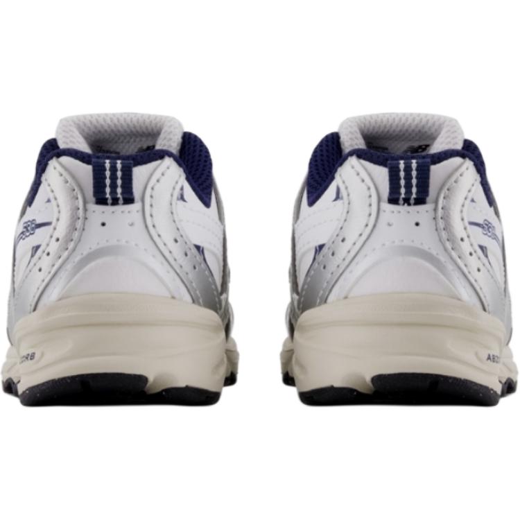 New Balance Synthetic Leather MR530 Comfortable Shock Absorbing Low Top Walking Shoes Baby Shoes Silver White IZ530GN