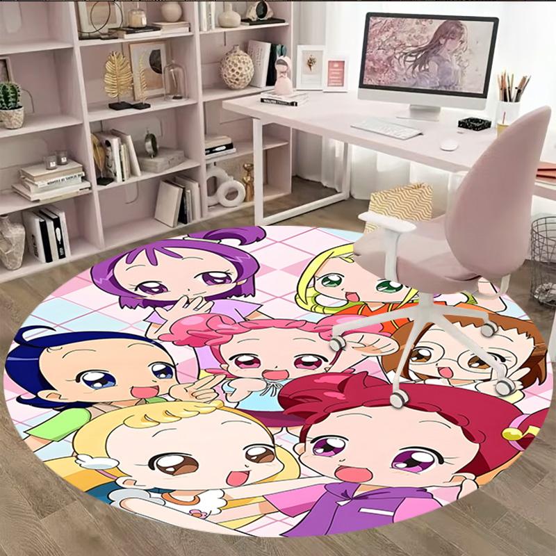 1pc DoReMi2 Print Round Carpet Chair Round Carpet Suitable for Bedroom Living Room Home Decorative Carpet