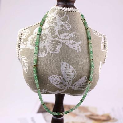 2025 Spring Retro Green Donglin Beaded Necklace for Women - Light Luxury, High-End, New Chinese Style
