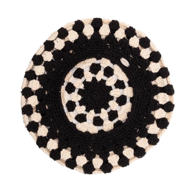 Slowslowly No.231 / Fruits Crochet Beret _ Cookies and Cream