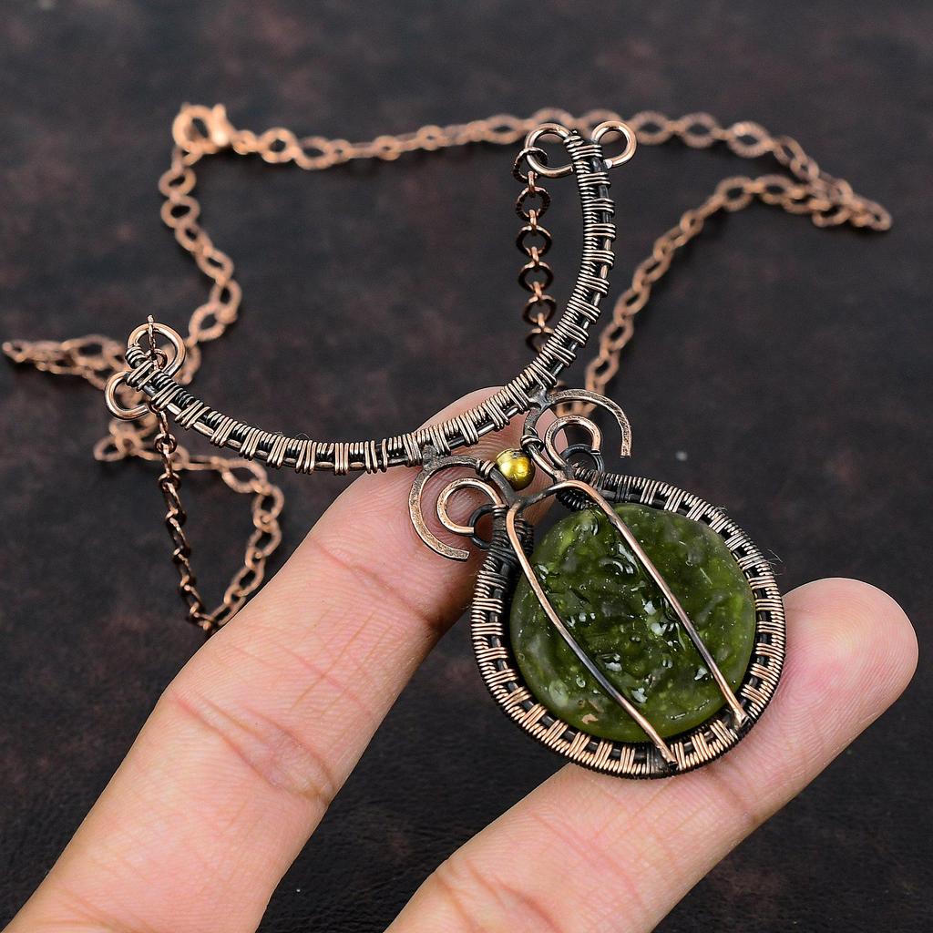 Colier moldovenesc învelit cu sârmă de cupru Colier reglabil piatră prețioasă Bijuterii de cupru Colier de designer lucrat manual în sârmă Bijuterii cadou pentru mama