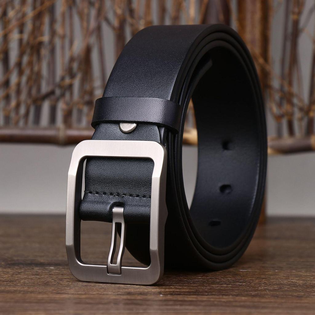 Men's PU Vintage Pin Buckle Leather Belt - Casual & Business Versatile Accessory for Jeans