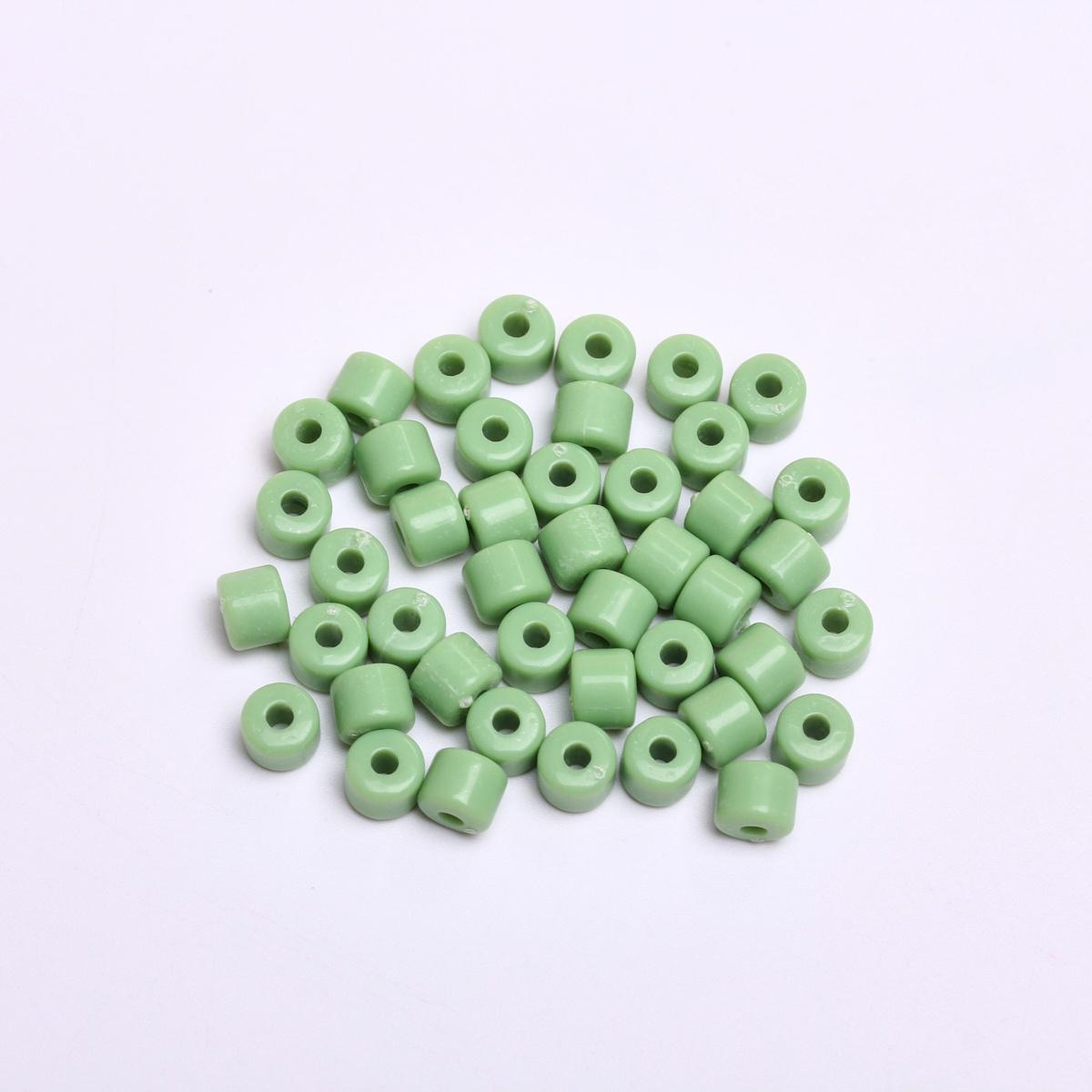 

Акрил для сережек, ожерелий, модных аксессуаров, цилиндрический 6,5 мм, браслет, изготовление ювелирных изделий, кремовый цвет, материал для самостоятельного изготовления, 50 шт., брелок, аксессуары светло-зеленый