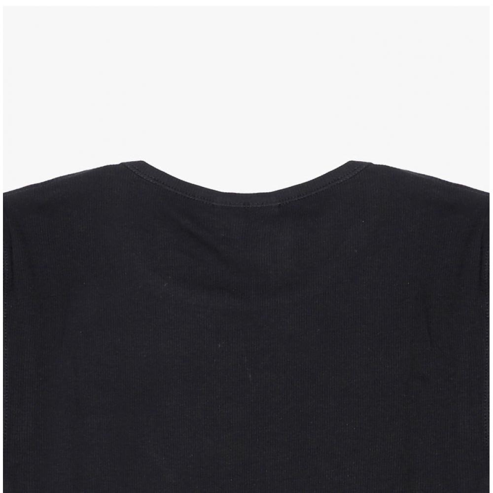 Ganni Women S Long Sleeve Soft Cotton Tee T4313 004