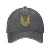 Ucrania Escudo de Armas Amarillo Estilizado Gorra de Béisbol Ucraniana Unisex para Mujeres Gorra Snapback Lavada Desgastada Sombreros Suaves Sin Estructura Gorra