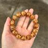 Taihang Mountain Cliff Cypress Bracelet: Aged Burl, High Oil Content Wooden Beads for Men & Women, Buddhist Bead Design.