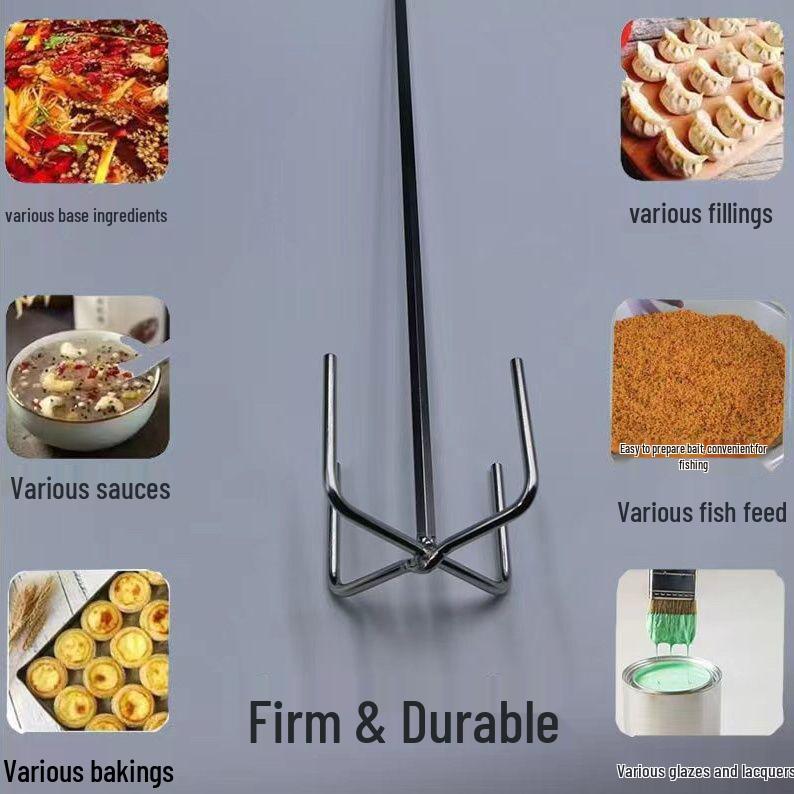 304 Stainless Steel Electric Drill Mixing Rod for Meat, Batter, and Cement