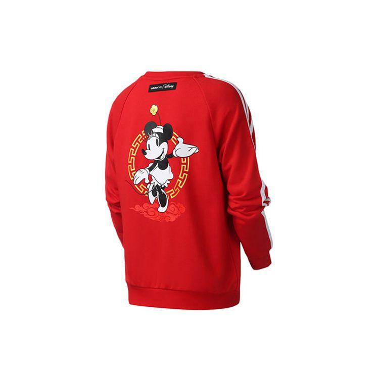 Adidas Neo CNY Minnie Print Sport Sweatshirt Women Tops Light-Crimson GE7770