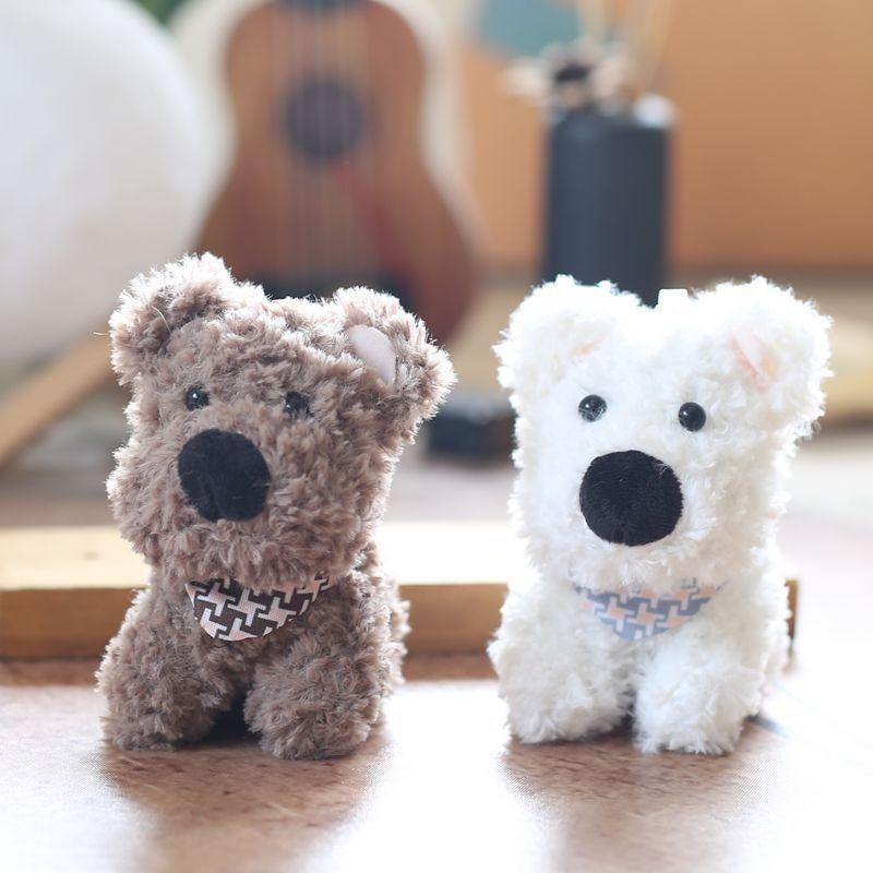 West Miniature Highland Dog Plush Keychain Bag Pendant Pp Cotton Toys Plush