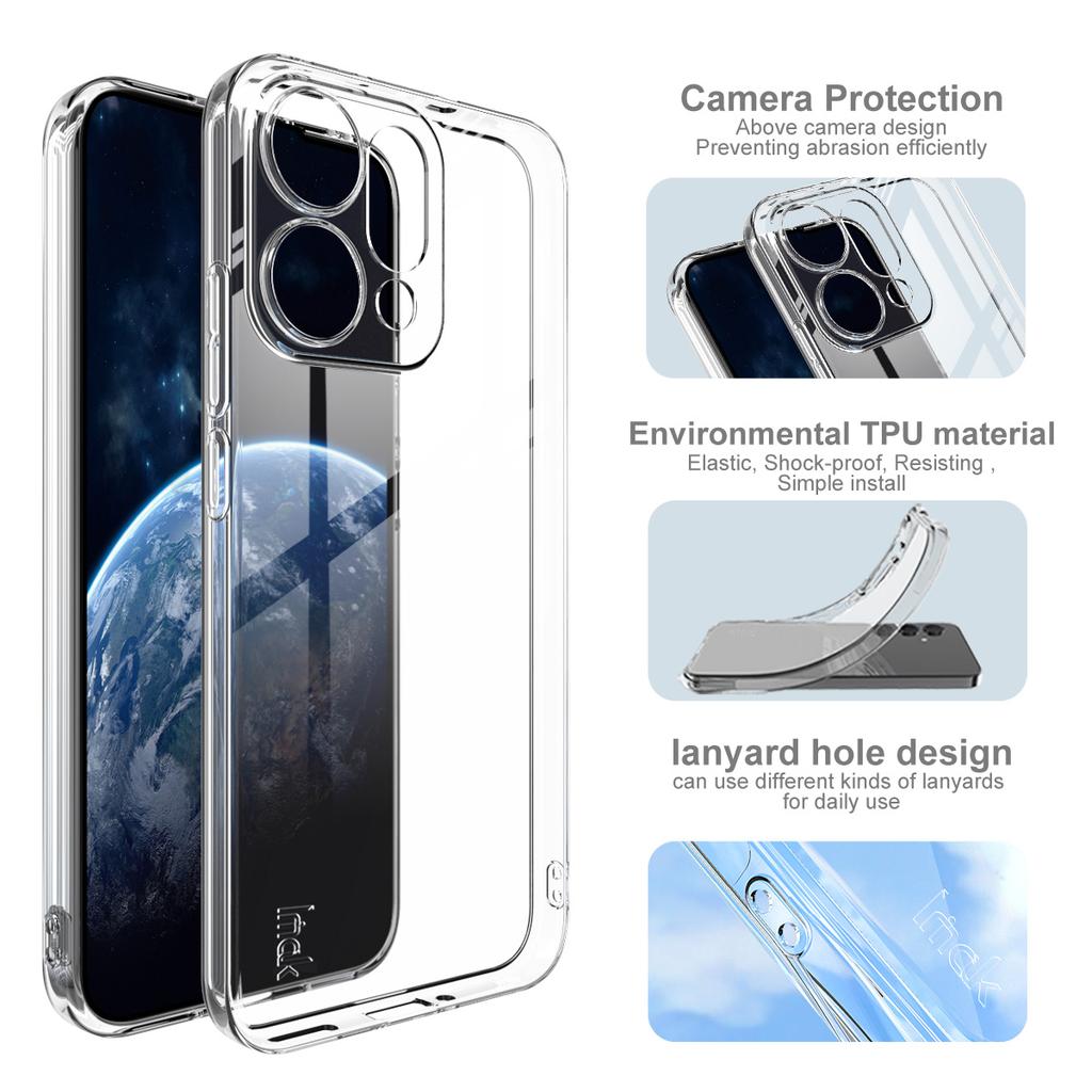 IMAK UX-5 Series For Oppo Reno14 5G (Global) Case Shockproof TPU Clear Slim Back Shell