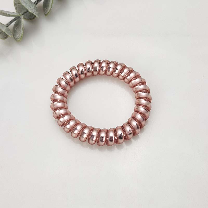 

Ярко-серебристая бесшовная резинка для волос - Женский спиральный держатель для хвостика и аксессуар