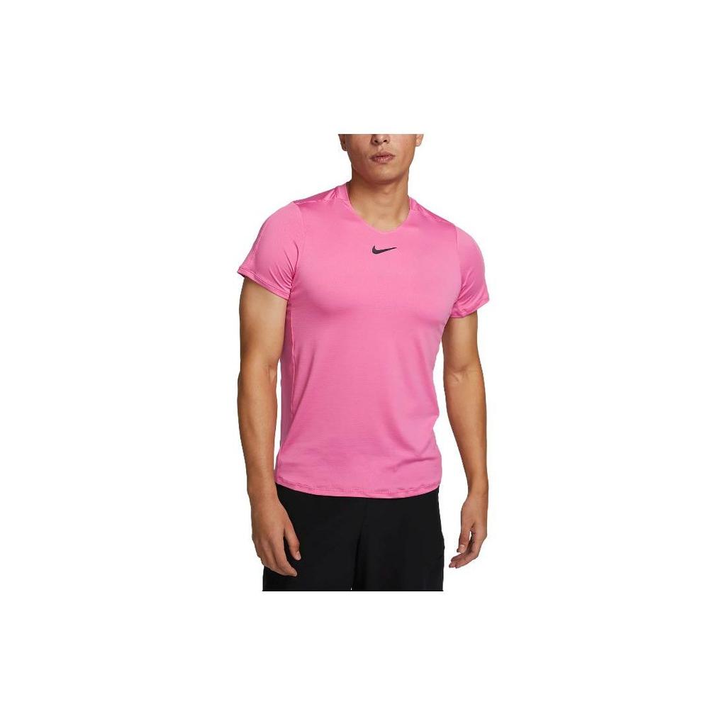 Nike T Shirts Men's Dark Pink Crew Neck Moderate DD8317-684