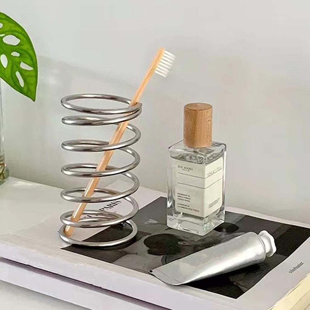 Metall Zahnbürstenhalter Ständer Make-up Pinsel Aufbewahrungsgestell Für Badezimmer Küchen Organizer Einfach zu installieren und zu reinigen
