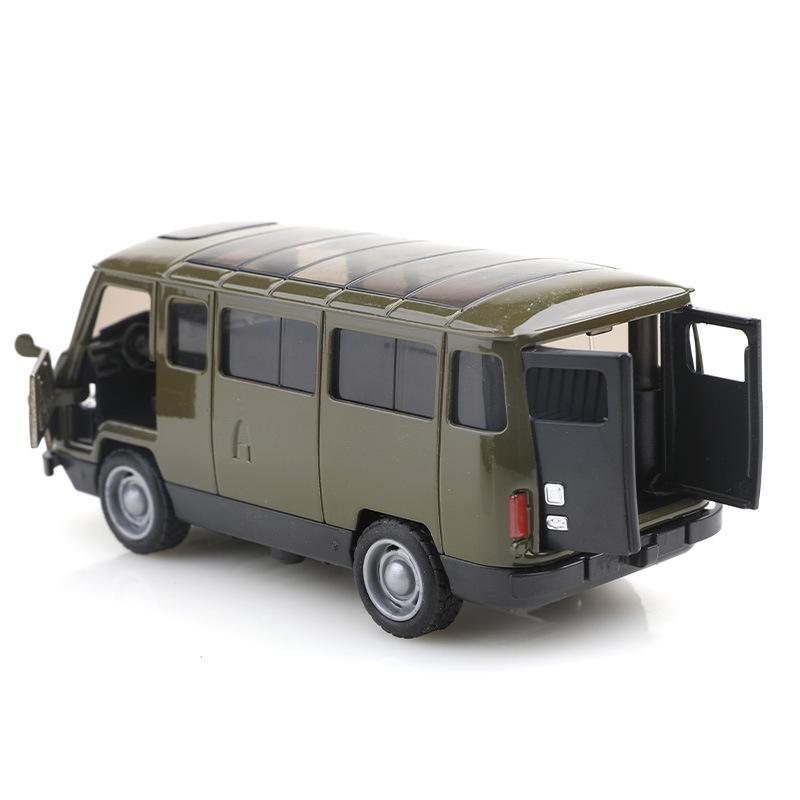 1/36 UAZ Travelers Bus in Lega Modello di Auto Giocattolo in Metallo pressofuso Veicoli per Tour Cittadino del Traffico Modello di Auto Simulazione Pull Back Regalo per Bambini