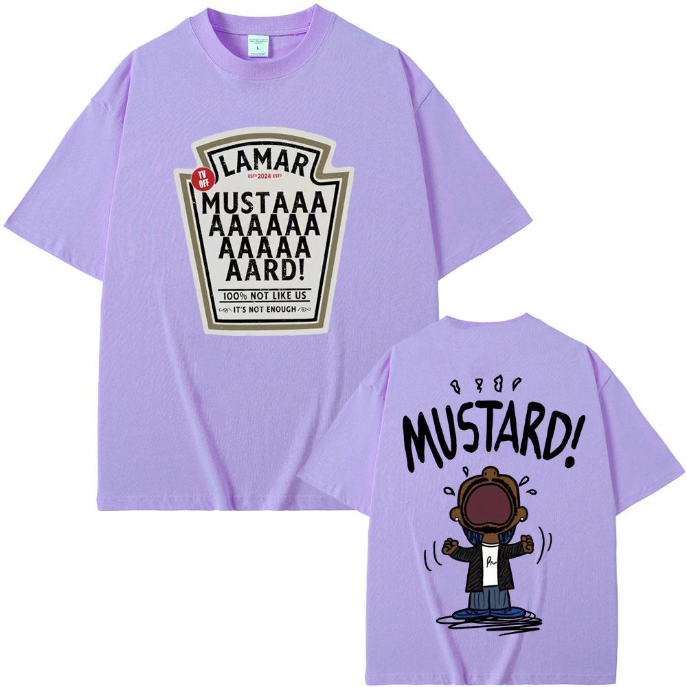 Horký rapper Kendrick Lamar Not Like Us Hořčicová trička Unisex Hip Hop Populární hudba Tričko Unisex Ležérní Bavlněná Nadměrná trička