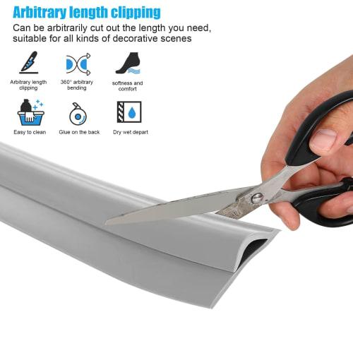 Self-adhesive PVC Threshold Strip, Floor Trim, Carpet Roll End, Tile Trim, Flooring Edge with a Transition Height of Less Than 3cm, Horizontal Transit