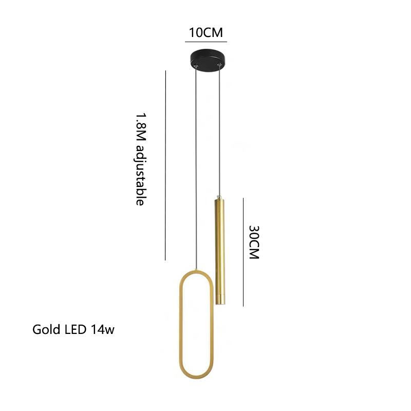 Moderne Lustre Minimalist LED Kronleuchter Pendelleuchten Nordisches Schlafzimmer Nachttisch Lange Linie Licht Pendelleuchte Wohnkultur