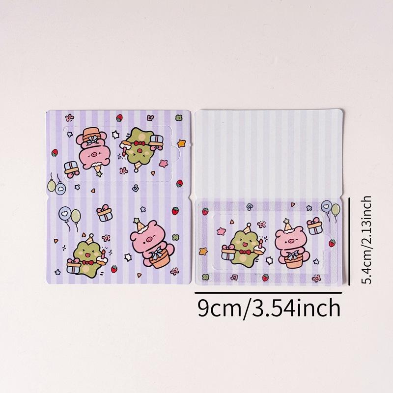 Adorable Kawaii Mini Tear-off Message Cards for Creative Handwritten Notes and Couple Interactions