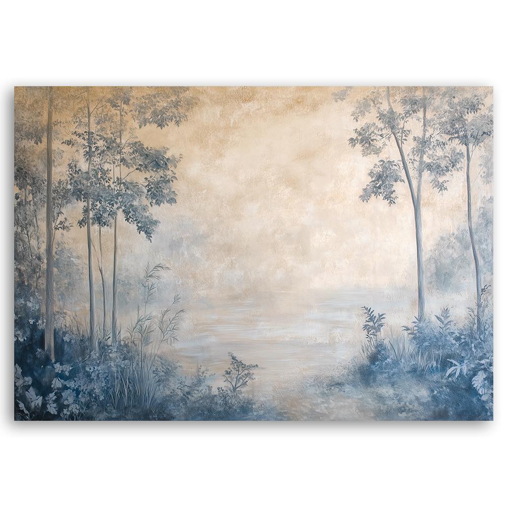 Canvas print,  Forest in the fog