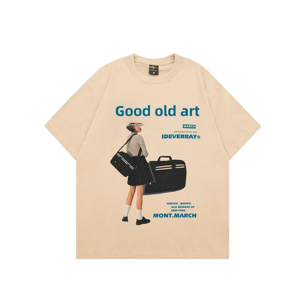 VUNC Japanese Retro Fashion Unisex T-Shirts - 200g Pure Cotton, Loose Fit, Short Sleeve, Digital Print