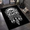 Personalized Skull Dream Catcher Pattern for Carpet Living Room Bedroom Bedside Floor Mat Home Decor Sofa Room Area Rug for Gift