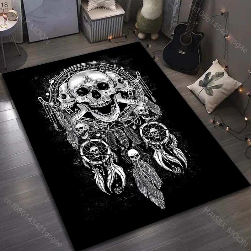 

Personalized Skull Dream Catcher Pattern for Carpet Living Room Bedroom Bedside Floor Mat Home Decor Sofa Room Area Rug for Gift 40x60cm (16x24in)