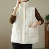 Imitation down cotton clothes vest autumn and winter new Korean version loose vest vest vest warm outside wearing vest jacket women