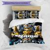 3pcs Custom Name Cartoon Mobile Suit Gundam Bedding Set Duvet Cover Closure Includes 1 Duvet Cover & 2 Pillowcases for All Seasons Bedroom Decor