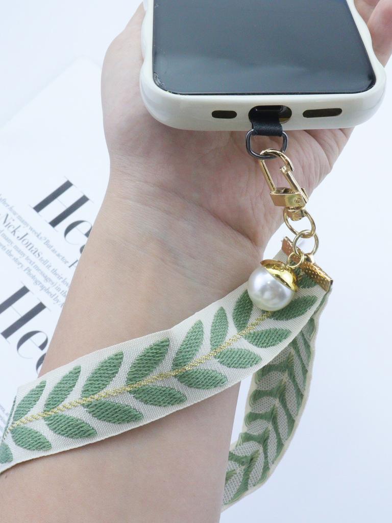 Adjustable and Detachable Manual Leaf Mobile Phone Wrist Strap Damage Protection Multi-color Fresh Mobile Phone Wrist Strap