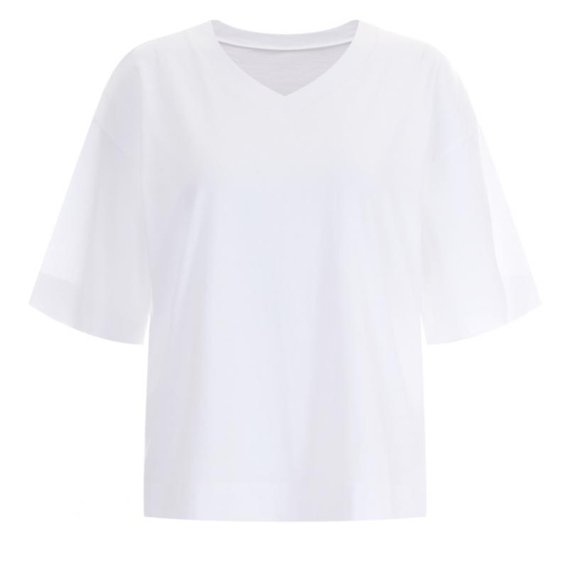 Shop Women V Neck 5 sleeVe Loose FiT 100 CoTTon Bio Washing Daily T shirT Org