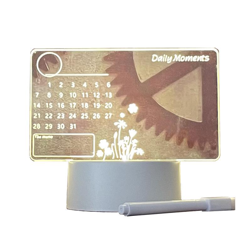 Acrylic Erasable Desk Calendar Memo Board - Transparent Home Reminder Whiteboard