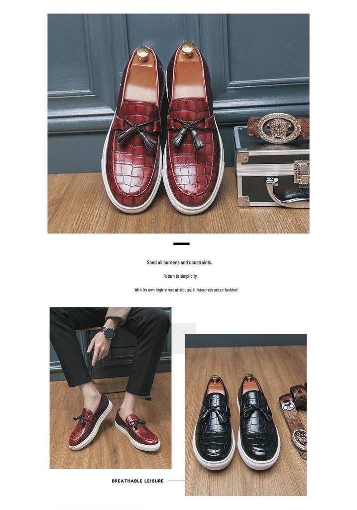 Men's Plus Size Tassel Slip-on Loafers - British Casual Fashion Summer Shoes
