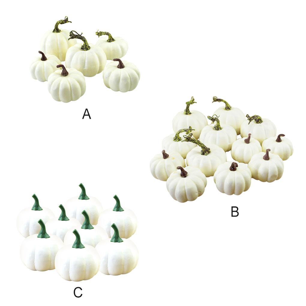 Halloween Artificial Mini Foam Pumpkin Simulation Props Party Decor 6/8/12Pc/Set