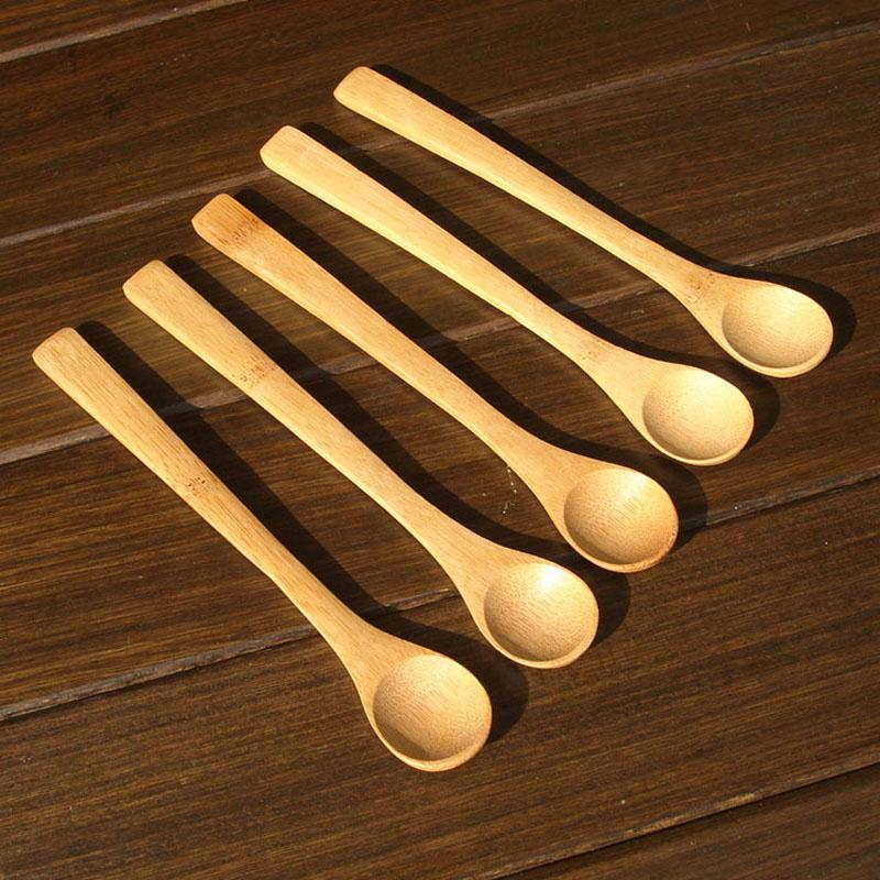 10/50/100pcs Natural Bamboo Honey Spoons Coffee Spoons Teaspoons Kitchen Seasoning Spoons Food-Grade Table Spoons4