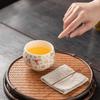 1 Pc Chinese Ceramic Teacup Large Capacity Handmade Suede Jade White Porcelain Tea Bowl Meditation Cup Master Cup Tea Set 180ml