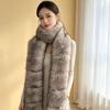 Imitation Mink Fur Long Faux Fur Scarf Thick Shawl Wrap Elegant Fluffy Scarf  Outdoor