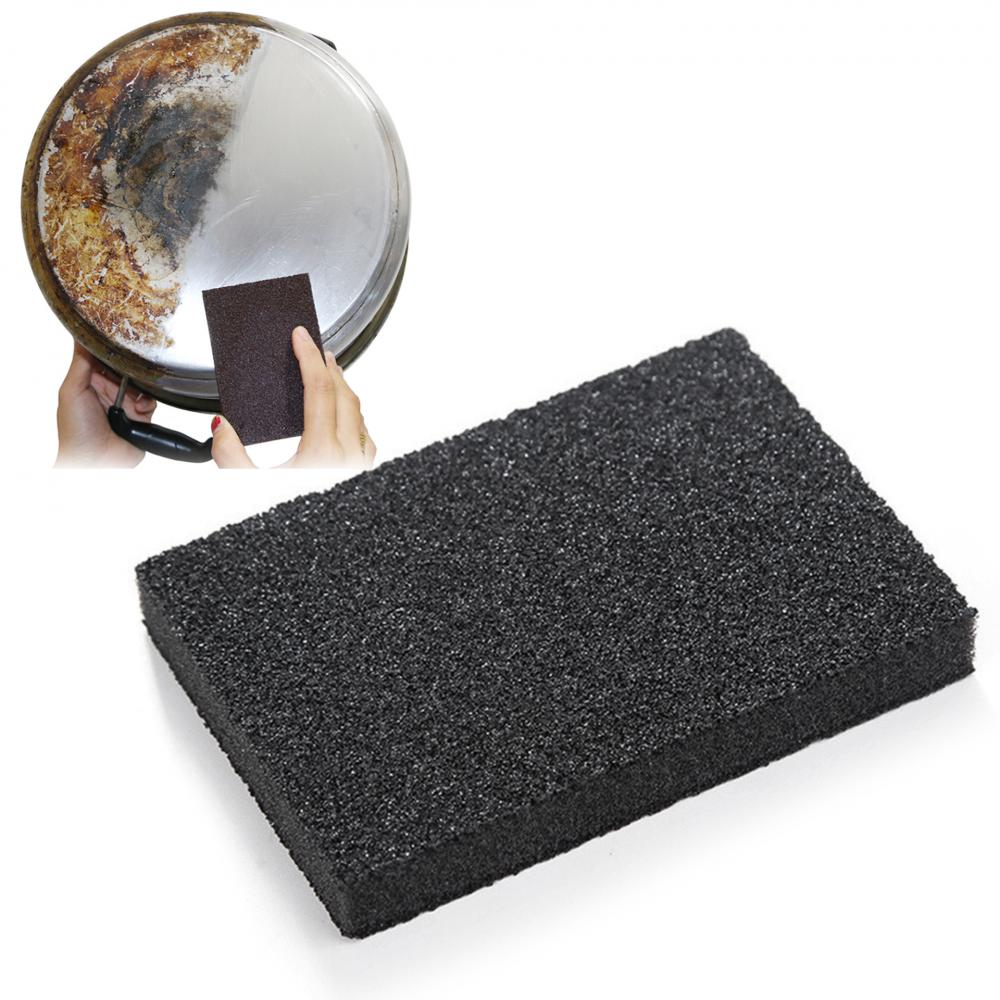 1/3/5pcs Black Emery Sponge Kitchen Emery Cleaner Rub The Pot Except Rust Focal Spots Sponge Kitchen Cleaning Accessories
