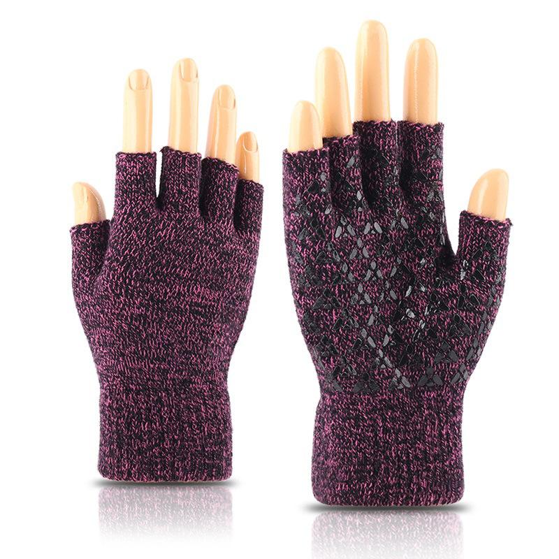 New Half finger Gloves for Men and Women In Autumn and Winter Warm Knitted Yarn Half Finger Gloves To Prevent Cold
