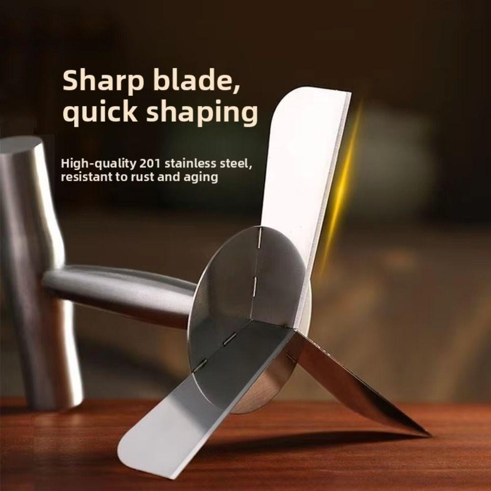Stainless Steel Dough Divider Ergonomic Handle Pastry Scraper Steamed Bread Baking Tool  Home