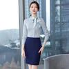 Trueman Women's Professional Long-Sleeve Bow Tie Shirt