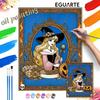 Aurora Princess Witch Pumpkin Oil Paint Hand Painting Art Kit. Home Decor Gift
